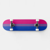 SlipperyJoe's Bisexual Pride Flag lavender-roze bl Persoonlijk Skateboard (Horizontaal)