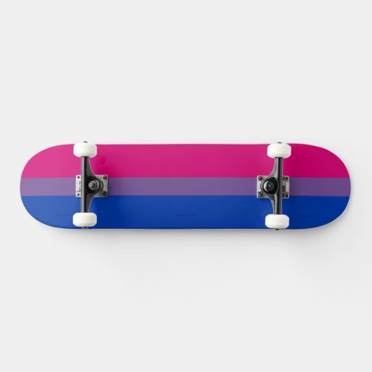 SlipperyJoe's Bisexual Pride Flag lavender-roze bl Persoonlijk Skateboard (Horizontaal)