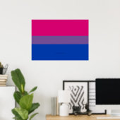 SlipperyJoe's Bisexual Pride Flag lavender-roze bl Poster (Thuiskantoor)