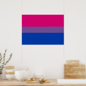 SlipperyJoe's Bisexual Pride Flag lavender-roze bl Poster (Keuken)