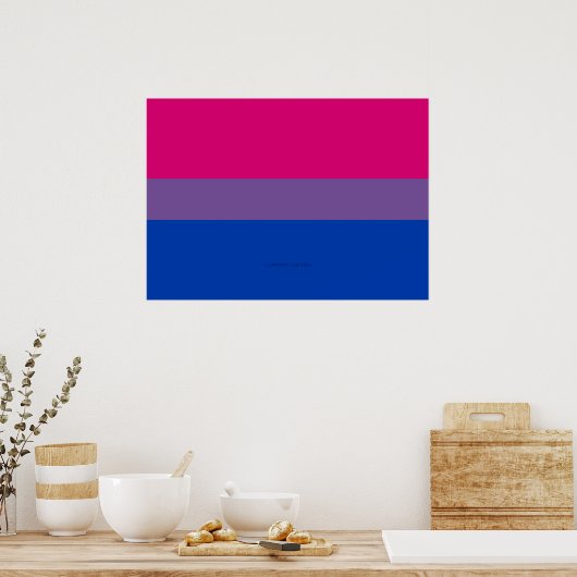 SlipperyJoe's Bisexual Pride Flag lavender-roze bl Poster (Keuken)