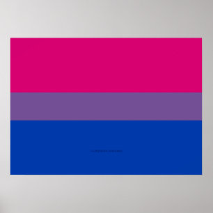 SlipperyJoe's Bisexual Pride Flag lavender-roze bl Poster
