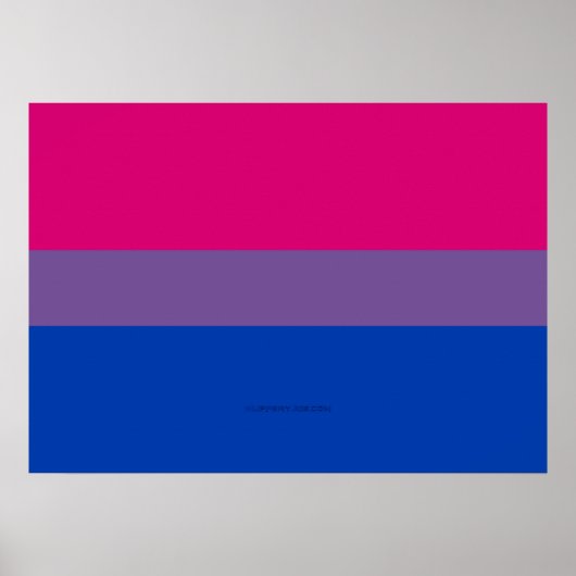 SlipperyJoe's Bisexual Pride Flag lavender-roze bl Poster (Voorkant)