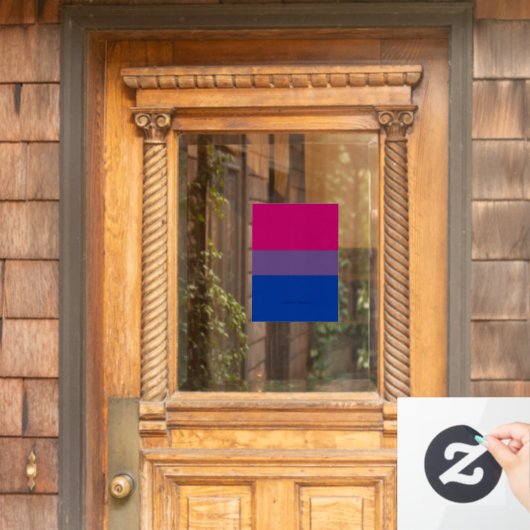 SlipperyJoe's Bisexual Pride Flag lavender-roze bl Raamsticker (Huis Deur)