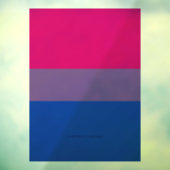 SlipperyJoe's Bisexual Pride Flag lavender-roze bl Raamsticker (Vel 3)