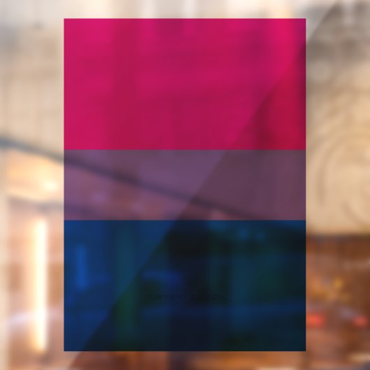 SlipperyJoe's Bisexual Pride Flag lavender-roze bl Raamsticker (Vel 2)