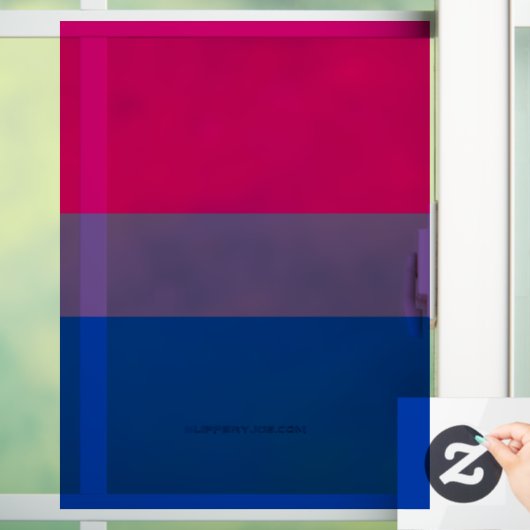 SlipperyJoe's Bisexual Pride Flag lavender-roze bl Raamsticker (Huis)