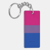 SlipperyJoe's Bisexual Pride Flag lavender-roze bl Sleutelhanger (Voorkant Links)