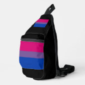 SlipperyJoe's Bisexual Pride Flag lavender-roze bl Sling Bag (Rechterhoek)