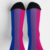 SlipperyJoe's Bisexual Pride Flag lavender-roze bl Sokken (Top)