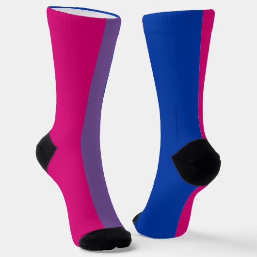 SlipperyJoe's Bisexual Pride Flag lavender-roze bl Sokken (Gebogen)