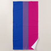 SlipperyJoe's Bisexual Pride Flag lavender-roze bl Strandlaken (Voorkant)
