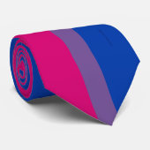 SlipperyJoe's Bisexual Pride Flag lavender-roze bl Stropdas (Opgerold)