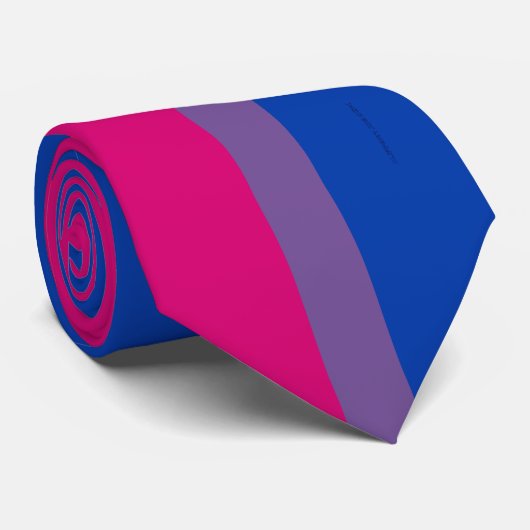 SlipperyJoe's Bisexual Pride Flag lavender-roze bl Stropdas (Opgerold)