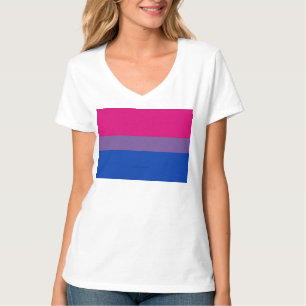 SlipperyJoe's Bisexual Pride Flag lavender-roze bl T-shirt