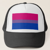SlipperyJoe's Bisexual Pride Flag lavender-roze bl Trucker Pet (Voorkant)