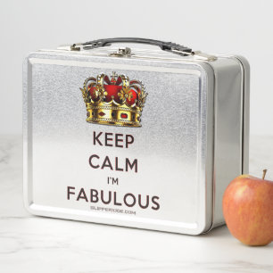 SlipperyJoe's blijf kalm fabulous gouden kroon roo