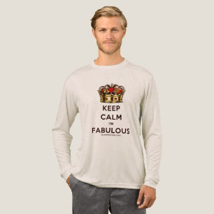 SlipperyJoe's blijf kalm fabulous gouden kroon roo Tri-Blend Shirt