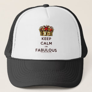 SlipperyJoe's blijf kalm fabulous gouden kroon roo Trucker Pet