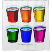 SlipperyJoe's borrelglaasje met vloeibare trots kl Douchegordijn (Voorkant)