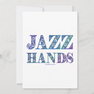 SlipperyJoe's Broadway-musical Jazz Hands queer ca Feestdagenkaart