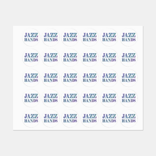 SlipperyJoe's Broadway-musical Jazz Hands queer ca Labels (Vel)