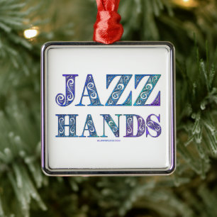 SlipperyJoe's Broadway-musical Jazz Hands queer ca Metalen Ornament