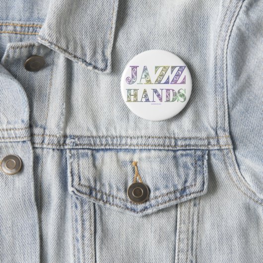SlipperyJoe's Broadway-musical Jazz Hands queer ca Ronde Button 5,7 Cm (In situ)