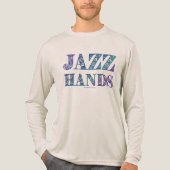 SlipperyJoe's Broadway-musical Jazz Hands queer ca Tri-Blend Shirt (Voorkant volledig)