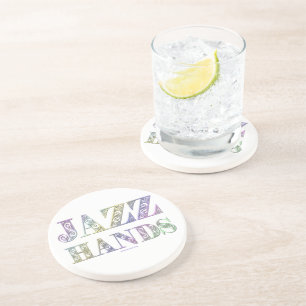 SlipperyJoe's Broadway-musical Jazz Hands queer ca Zandsteen Onderzetter
