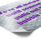 SlipperyJoe's bubbelomslag die een grappig gezegde Foto Afdruk (Hoek)