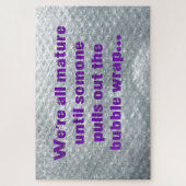 SlipperyJoe's bubbelomslag die een grappig gezegde Legpuzzel (Verticaal)