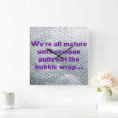 SlipperyJoe's bubbelomslag die een grappig gezegde Vierkante Klok (Huis)