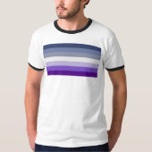 SlipperyJoe's Butch Lesbische Pride Vlag gay gesch T-shirt (Voorkant)