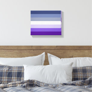SlipperyJoe's Butch Lesbische Pridevlag vertegenwo Canvas Afdruk