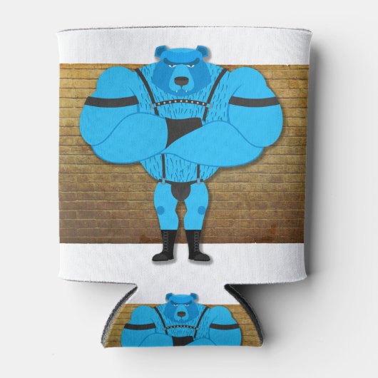 SlipperyJoe's cartoon voor homospieren beer door h Blikjeskoeler (Voorkant)