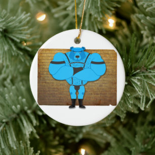 SlipperyJoe's cartoon voor homospieren beer door h Keramisch Ornament