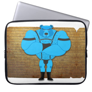 SlipperyJoe's cartoon voor homospieren beer door h Laptop Sleeve