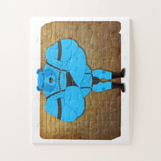 SlipperyJoe's cartoon voor homospieren beer door h Legpuzzel (Verticaal)