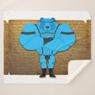 SlipperyJoe's cartoon voor homospieren beer door h Sherpa Deken