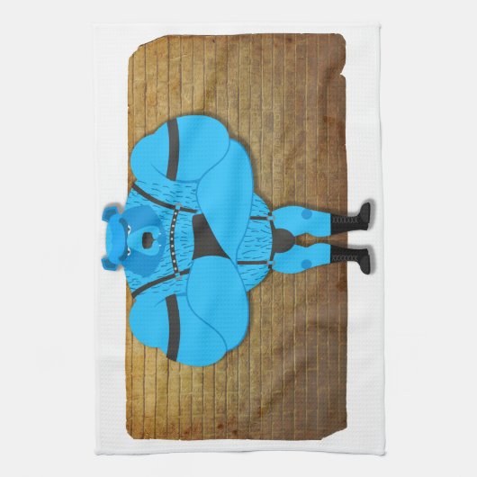 SlipperyJoe's cartoon voor homospieren beer door h Theedoek (Verticaal)