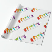 SlipperyJoe's Cheers alcohol cocktail trots neon c Cadeaupapier (Uitgerold)