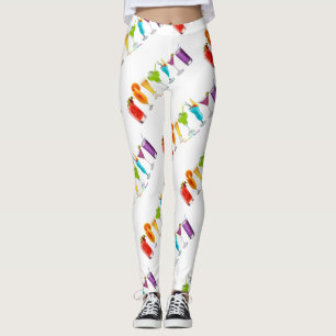 SlipperyJoe's Cheers alcohol cocktail trots neon c Leggings