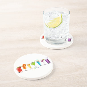 SlipperyJoe's Cheers alcohol cocktail trots neon c Zandsteen Onderzetter