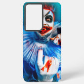 SlipperyJoe's clown outfit Happy Halloween bloed Samsung Galaxy Hoesje (Achterkant)