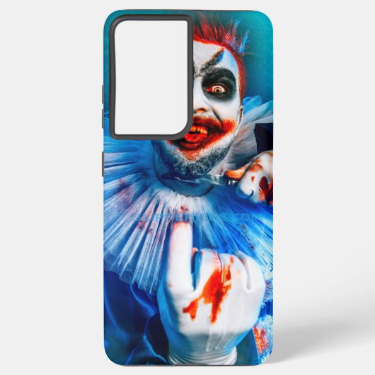 SlipperyJoe's clown outfit Happy Halloween bloed Samsung Galaxy Hoesje (Achterkant)