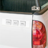 SlipperyJoe's CTRL ALT DEL computer toetsenbord kn Bumpersticker (Op Truck)
