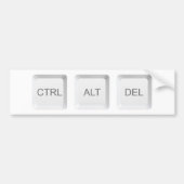 SlipperyJoe's CTRL ALT DEL computer toetsenbord kn Bumpersticker (Voorkant)