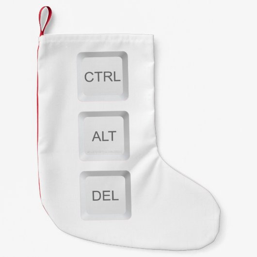 SlipperyJoe's CTRL ALT DEL computer toetsenbord kn Kleine Kerstsok (Voorkant)