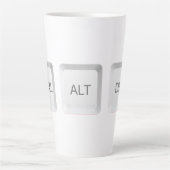 SlipperyJoe's CTRL ALT DEL computer toetsenbord kn Latte Mok (Voorkant)
